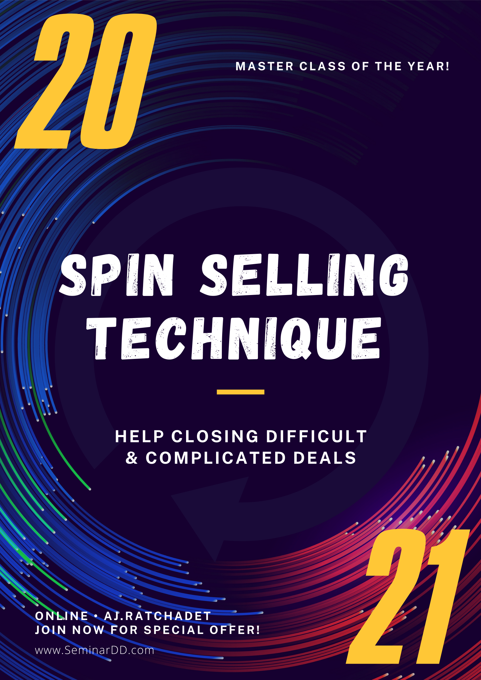 อบรมออนไลน์ (Zoom) หลักสูตร  เทคนิค SPIN Selling เพื่อปิดการขาย (SPIN Selling Technique to Close the Sales)